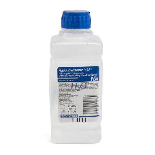Agua Inyectable Estéril 500 ml PiSA Pieza