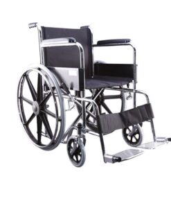 Silla de Ruedas Estándar Cromada Rin Negro 18"
