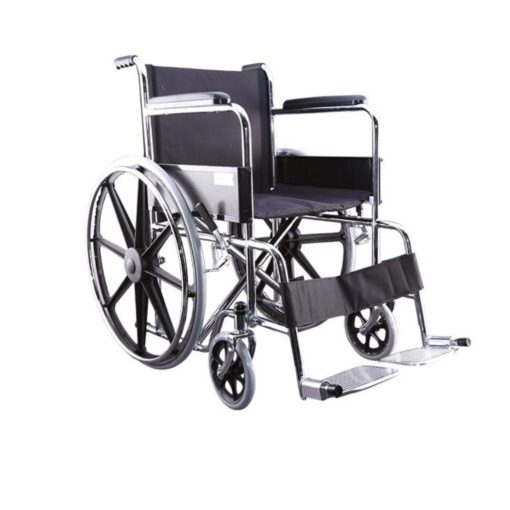 Silla de Ruedas Estándar Cromada Rin Negro 18"