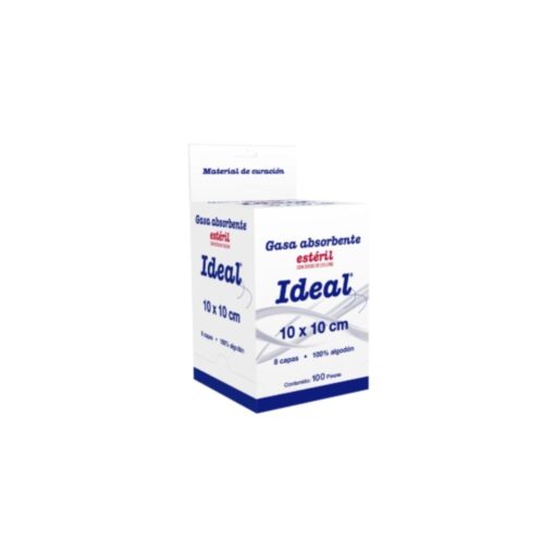 Gasa Estéril Ideal 10 x 10 cm Caja c/100 Piezas