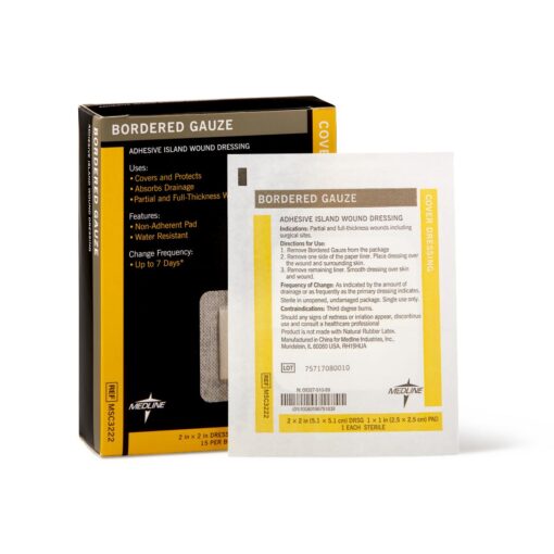 Bordered Gauze 5.1 x 5.1cm Medline pieza