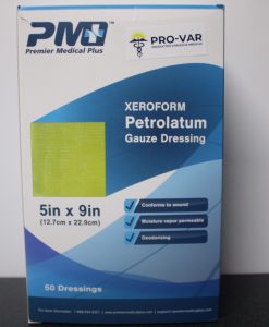 Gasa Xeroform con Bismuto 5x9 Pulgadas para Heridas (Pieza)
