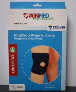 Rodillera Abierta Corta de Neopreno con Soporte Rotuliano