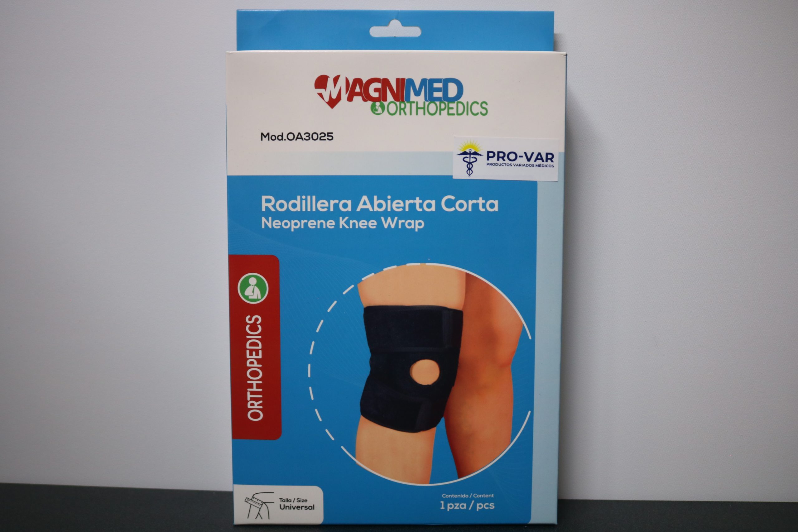 Rodillera Abierta Corta de Neopreno con Soporte Rotuliano