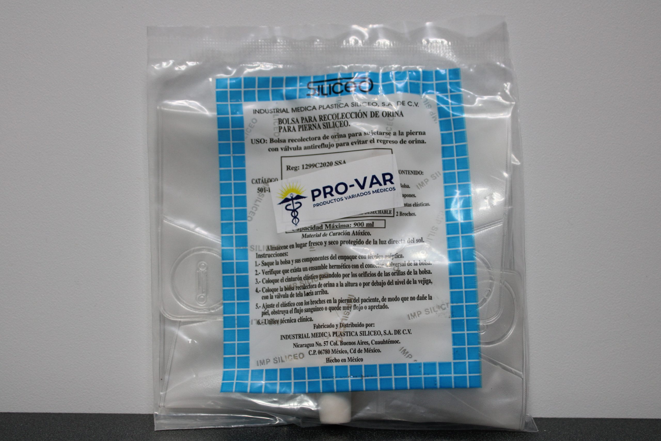 Bolsa para Recolección de Orina para Pierna SILICEO